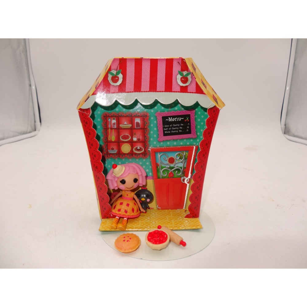 Lalaloopsy Mini Cherry Crisp Crust Doll Playset with Pet Crow and Accessories